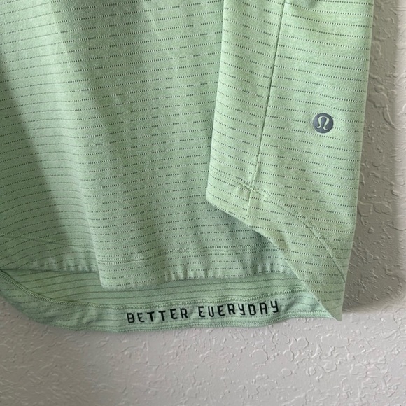 Lululemon M Drysense Shirt in Heathered Creamy Mint - Picture 3 of 5